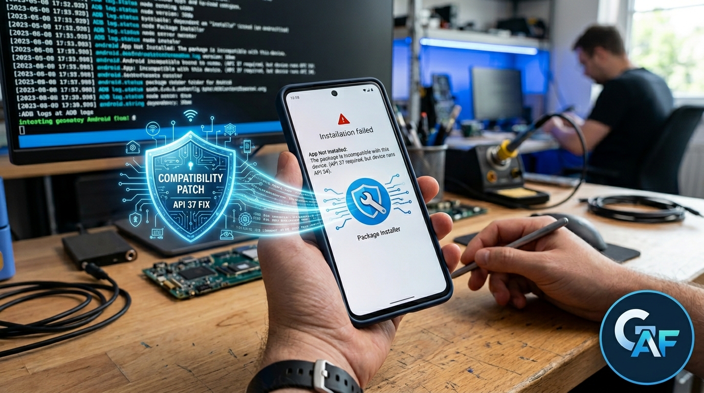 Visual troubleshooting guide for fixing App Not Installed and Parse Errors when installing Android 17 APKs